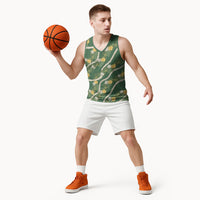 Hawaiian Pikake Maile Lei Basketball Jersey Tiare Hibiscus Kalo Palapalai Leaf Green LT19 - Polynesian Pride