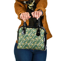 Hawaiian Pikake Maile Lei Shoulder Handbag Tiare Hibiscus Kalo Palapalai Leaf Green LT19 One Size Green - Polynesian Pride