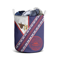 American Samoa Flag Day Laundry Basket Polynesian Tribal Tattoo Eagle Art LT19 - Polynesian Pride