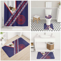 American Samoa Flag Day Bathroom Set Polynesian Tribal Tattoo Eagle Art LT19 - Polynesian Pride