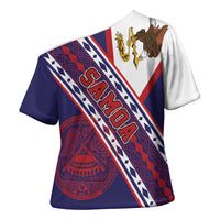 American Samoa Flag Day Cross Shoulder Shirt Polynesian Tribal Tattoo Eagle Art LT19 - Polynesian Pride
