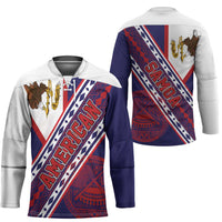 American Samoa Flag Day Hockey Jersey Polynesian Tribal Tattoo Eagle Art LT19 - Polynesian Pride