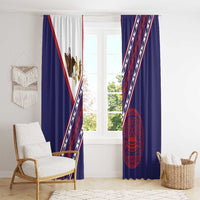 American Samoa Flag Day Window Curtain Polynesian Tribal Tattoo Eagle Art LT19 - Polynesian Pride
