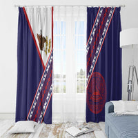 American Samoa Flag Day Window Curtain Polynesian Tribal Tattoo Eagle Art LT19 - Polynesian Pride