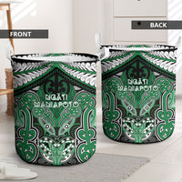 Aotearoa Iwi Ngati Maniapoto Laundry Basket Maori Kowhaiwhai Pattern LT19 - Polynesian Pride