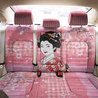 Japanese Geisha Cherry Blossom Back Car Seat Cover Pink Palaka Hawaii Pattern Fusion Design