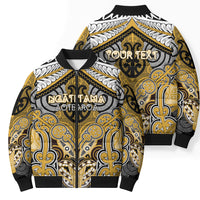 Aotearoa Iwi Ngati Tama Personalised Bomber Puffer Jacket Maori Kowhaiwhai Pattern