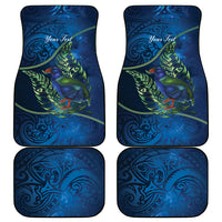 New Zealand Takahe Personalised Car Mats Silver Fern Galaxy Polynesian Pattern
