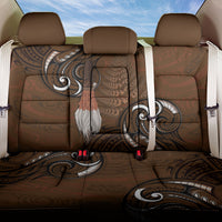 New Zealand Taiaha Back Car Seat Cover Maori Weapon Silver Fern Maori Pattern