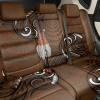 New Zealand Taiaha Back Car Seat Cover Maori Weapon Silver Fern Maori Pattern