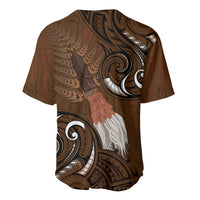 New Zealand Taiaha Baseball Jersey Maori Weapon Silver Fern Maori Pattern