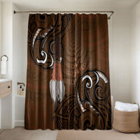 New Zealand Taiaha Bathroom Set Maori Weapon Silver Fern Maori Pattern