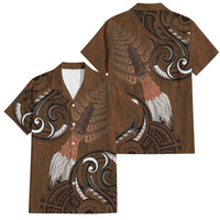 New Zealand Taiaha Family Matching Off Shoulder Maxi Dress and Hawaiian Shirt Maori Weapon Silver Fern Maori Pattern