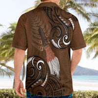New Zealand Taiaha Hawaiian Shirt Maori Weapon Silver Fern Maori Pattern