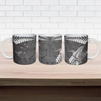 New Zealand Weka Personalised Ceramic Mug Aotearoa Hen Silver Fern Maori Pattern