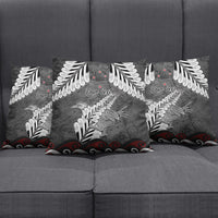 New Zealand Weka Personalised Pillow Cover Aotearoa Hen Silver Fern Maori Pattern