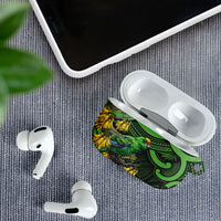 New Zealand Parakeet Bird AirPods Case Maori Kakariki Kowhai Maori Pattern