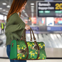 Bellbird New Zealand Personalised Travel Bag Kowhai Flower Maori Pattern