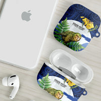 Kakapo New Zealand Personalised AirPods Case Kowhai Flower Silver Fern Maori Pattern LT22 - Polynesian Pride