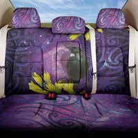 New Zealand Tui Bird Matariki Back Car Seat Cover Kowhai Flower Silver Fern Galaxy Maori Pattern LT22 One Size Purple - Polynesian Pride