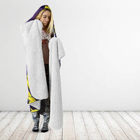 New Zealand Tui Bird Matariki Hooded Blanket Kowhai Flower Silver Fern Galaxy Maori Pattern LT22 - Polynesian Pride