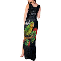New Zealand Kakapo Matariki Personalised Tank Maxi Dress Pohutukawa Flower Galaxy Maori Pattern LT22 - Polynesian Pride