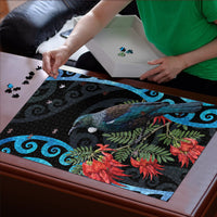 Tui Bird Kakabeak New Zealand Puzzle Clianthus Galaxy Maori Koru Pattern
