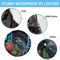 Tui Bird Kakabeak New Zealand Spare Tire Cover Clianthus Galaxy Maori Koru Pattern LT22 - Polynesian Pride
