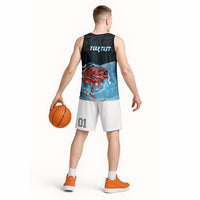 Personalised Snapper Fishing New Zealand Basketball Jersey Tamure Fish Hook Maori Pattern LT22 - Polynesian Pride