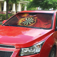 Personalised Darts New Zealand Auto Sun Shade Silver Fern Red Color