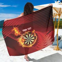 Personalised Darts New Zealand Sarong Silver Fern Red Color