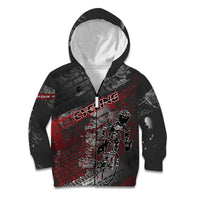 Personalised Cycling New Zealand Kid Hoodie Aotearoa Pride Sportswear LT22 Zip Hoodie Red - Polynesian Pride