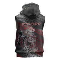 Personalised Cycling New Zealand Sleeveless Zip Hoodie Aotearoa Pride Sportswear LT22 - Polynesian Pride