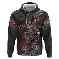 Personalised Cycling New Zealand Zip Hoodie Aotearoa Pride Sportswear LT22 Pullover Hoodie Red - Polynesian Pride