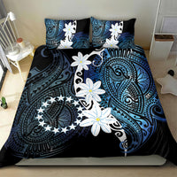 Cook Islands Maori Language Week Bedding Set Tiare Maori Kuki Airani Blue Pattern