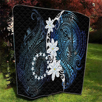 Cook Islands Maori Language Week Quilt Tiare Maori Kuki Airani Blue Pattern