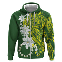 Cook Islands Maori Language Week Hoodie Tiare Maori Kuki Airani Green Pattern