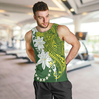 Cook Islands Maori Language Week Men Tank Top Tiare Maori Kuki Airani Green Pattern