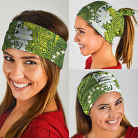 Cook Islands Maori Language Week Neck Gaiter Tiare Maori Kuki Airani Green Pattern