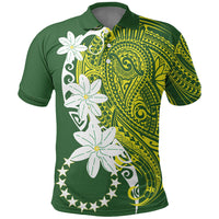 Cook Islands Maori Language Week Polo Shirt Tiare Maori Kuki Airani Green Pattern