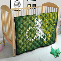 Cook Islands Maori Language Week Quilt Tiare Maori Kuki Airani Green Pattern