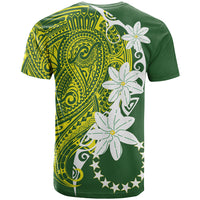 Cook Islands Maori Language Week T Shirt Tiare Maori Kuki Airani Green Pattern