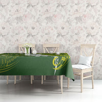 Cook Islands Maori Language Week Tablecloth Tiare Maori Kuki Airani Green Pattern