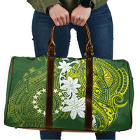 Cook Islands Maori Language Week Travel Bag Tiare Maori Kuki Airani Green Pattern