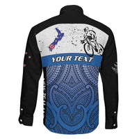 Personalised Cycling New Zealand Family Matching Tank Maxi Dress and Hawaiian Shirt Aotearoa Map Fern Maori Pattern LT22 - Polynesian Pride