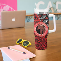 Personalised Tonga Language Week Tumbler With Handle Heilala Turtle Malo E Lelei