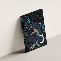 New Zealand Huia Bird Canvas Wall Art Paua Shell Maori Pattern LT22 - Polynesian Pride
