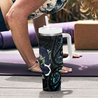 New Zealand Huia Bird Tumbler With Handle Paua Shell Maori Pattern