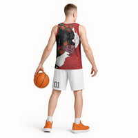 Kiwi New Zealand Personalised Basketball Jersey NZ Map Pohutukawa Fern Maori Pattern LT22 - Polynesian Pride