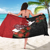 Kiwi New Zealand Personalised Sarong NZ Map Pohutukawa Fern Maori Pattern
